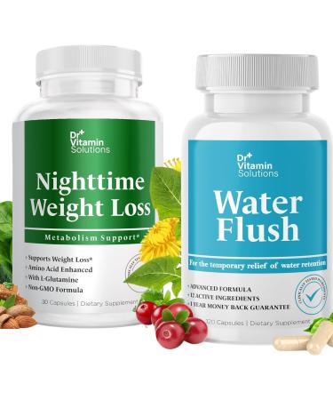 DR. Vitamin Nighttime Fat Burner Supplements with Diuretic Water Pills for Weight Control- Water Retention Pills for Women & Men - 120 Caps