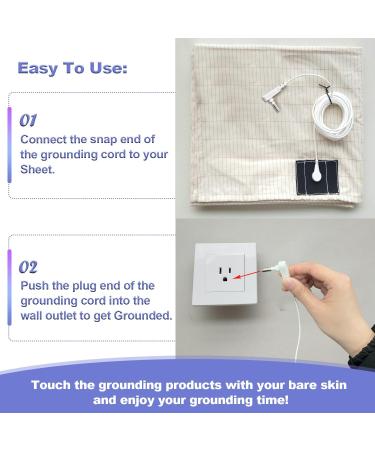 Grounding Sheets with Grounding Cord 5% Silver Fiber & Cotton Conductive Sheet for Good Sleep Natural Health (Sheet- 25x52 Inch) - Buy Online on GoSupps.com
