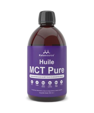 MCT Pure Ketosource Oil | High Purity Source of Ketone-Boosting C8 & C10 MCT | Keto & Fasting Compliant | Vegan & Gluten Free | 500ml Bottle of Recyclable PET Plastic