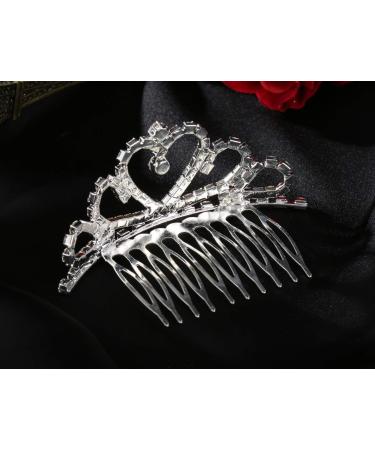 Mini Heart Rhinestone Tiara for Wedding Bride Prom Birthday - Lovelyshop (1 Pack) - Buy Online on GoSupps.com