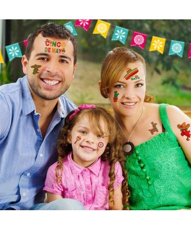 Fiesta Party Supplies Tattoos - 75 Pieces for Cinco De Mayo & Bachelorette Parties - Buy Online on GoSupps.com