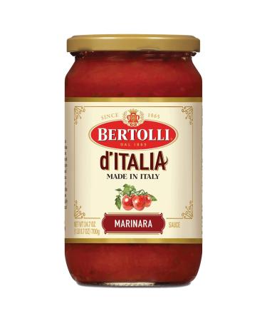 Bertolli d'Italia Marinara Sauce, Authentic Tuscan Style Pasta Sauce Made in Italy with Vine-Ripened Tomatoes and Mediterranean Olive Oil, 24.7 OZ