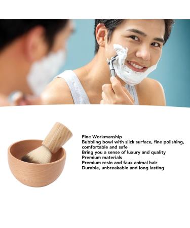 Durable Men's Razor Brush Set - Portable Foam Production with Wooden Handle & Stainless Steel Bowl for Home Salon & Travel - Buy Online on GoSupps.com