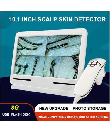 Skin Diagnosis Hair Analyzer 200X Skin Hair Scalp Detector Analyzer Skin Diagnosis Scanner System Scalp Hair Follicle Oil Moisture Magnifying Detector for Home Salon - Buy Online on GoSupps.com