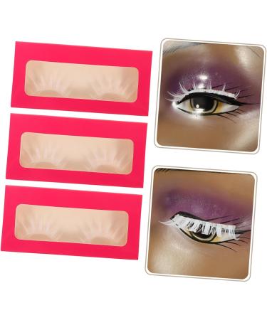 FOMIYES 3 Pairs Makeup False Eyelashes False Lash False Eyelashes Drama Lashes Cosmetic Lashes Natural False Eyelashes Carnival Makeup Supplies Upper Eyelashes Fiber 3d Fluffy White - Buy Online on GoSupps.com