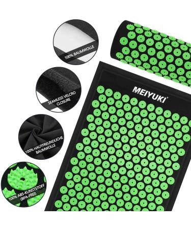 Buy Acupressure Massage Mat & Pillow Set for Relaxation & Pain Relief | Black & Green - International Shipping Available! - Buy Online on GoSupps.com