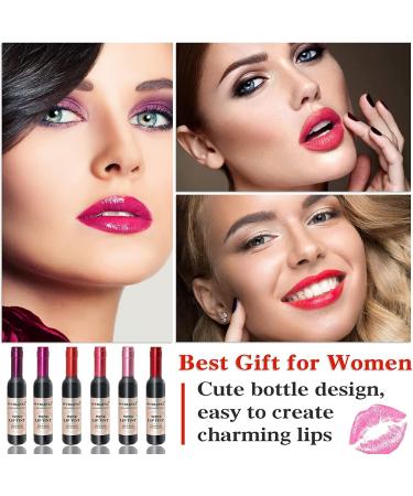 6 Colors Wine Lip Tint Liquid Wine Lipstick Wine Tint Lip Stain Matte Long Lasting Waterproof Lip Gloss Set for Creating Natural Moisturizing Lip Makeup 6pa - Buy Online on GoSupps.com