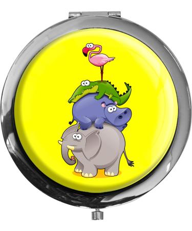 metALUm pocket mirror ANIMALS with 2x magnification #7701029