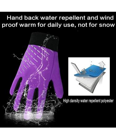 Amrta Kids Winter Gloves - Waterproof Thermal Mittens for Boys and Girls - Anti-Slip - Touchscreen - Purple Large - Buy Online on GoSupps.com