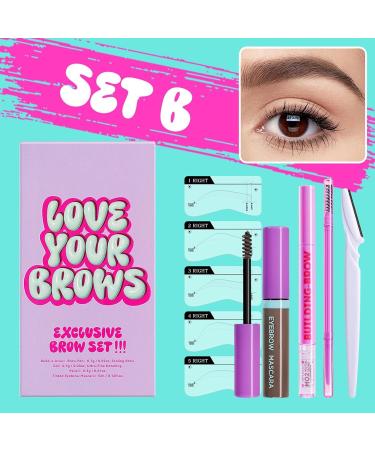  Opilroyn Eyebrow makeup kit eyebrow pencil kit - Waterproof and shatterproof eye makeup - Makeup kit with eyebrow swatch mascara eyebrow cream eyebrow trimmer - Buy Online on GoSupps.com