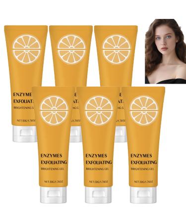 Gel exfoliant enzymatique l'orange pour le visage et le corps gel exfoliant purifiant doux illumine et adoucit la peau nettoie les pores et limine les points noirs parfum rafra chissant (6pcs)