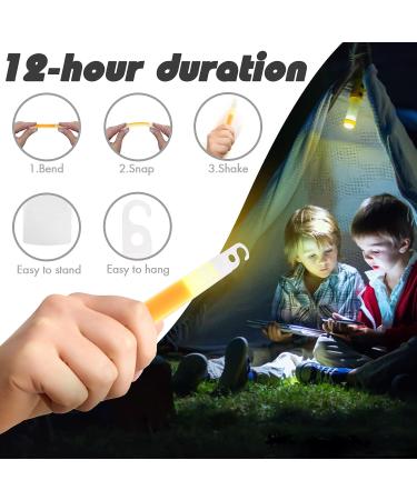 HAKDAY 12PCS Ultra Bright Glow Sticks Bulk - 6 Inch Emergency Lightsticks for Hiking, Camping & Survival | 12 Hour Duration - Neon Glow Sticks for Party & Blackouts - Buy Online on GoSupps.com