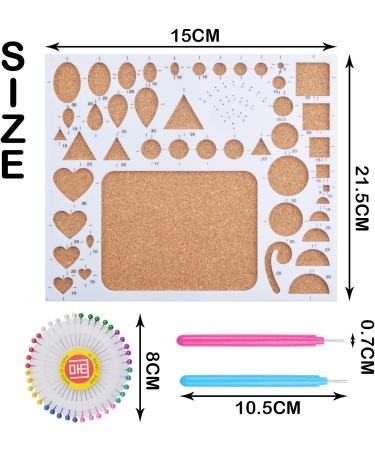 Paper Quilling Template Board Set with Slotted Tools, Pins - DIY Paper Craft Kit - Buy Online on GoSupps.com