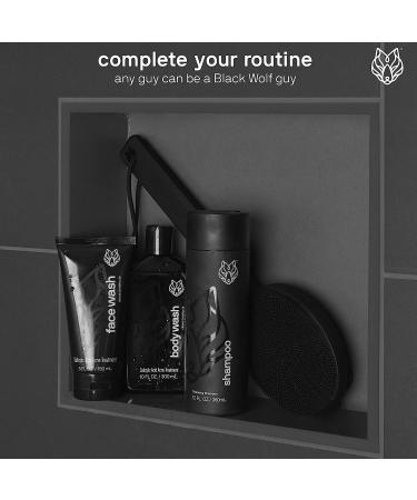 Black Wolf Vibrating Face and Body Brush Pro - Water Resistant, 4 Settings, Massage Brush with Charcoal Infused Silicone Bristles - Buy Online on GoSupps.com