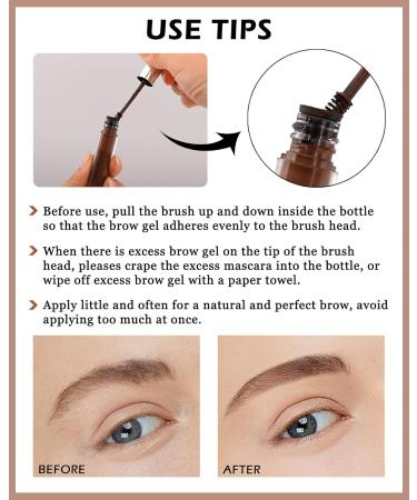  LYSdefeu Auburn Gel Eyebrow Mascara - Waterproof - Sweatproof - Tinted and Fuller Eyebrow Gel - Lash Color - Long-Lasting - Natural Makeup - Makeup for - Buy Online on GoSupps.com