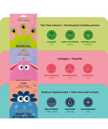 Essential Ampoule Mask (Hyaluronic) - Hydrating Korean Face Mask for Glowing Skin | Ship Worldwide - Buy Online on GoSupps.com