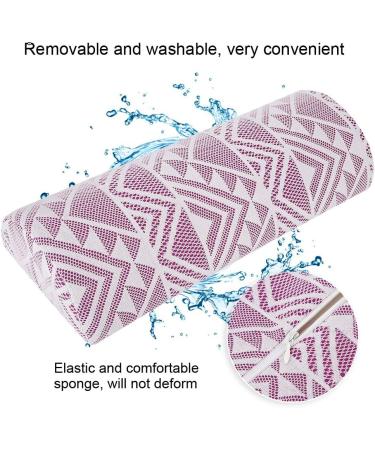 Not Deformed For A Long Time Nail Art Pad Soft Nail Art Hand Pillow for Home Beauty Salon(Purple geometry) - Buy Online on GoSupps.com