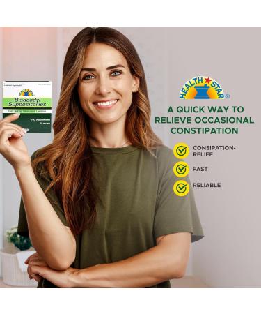 GeriCare Bisacodyl Suppositories - Fast Acting 10mg Laxative (121 Count) for Effective Relief - International Shipping Available - Buy Online on GoSupps.com