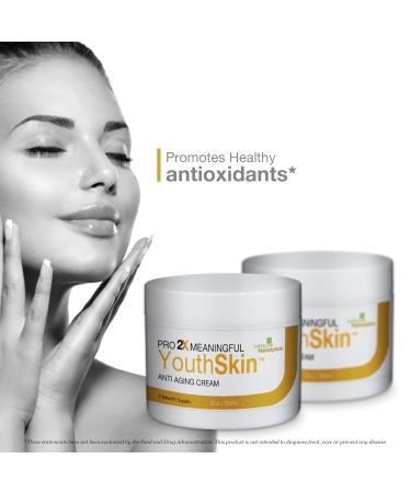 Pro 2x Meaningful Youth Anti-Aging Skin Cream - 2 Month Supply Hydrate Firm & Brighten Skin with Vitamin C & E - Best Antioxidant Face Cream for Youthful Glow - Buy Online on GoSupps.com