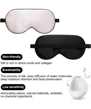 SOBONNY 100% Natural Silk Sleep Mask - Relieve Eye Fatigue, Breathable Mulberry Silk, Pink - Buy Online on GoSupps.com