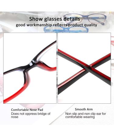 Cojwis 6 Pack Reading Glasses with Blue Light Filter - Spring Hinge UV Protection 3.50 Magnification - Stylish 6 Color Set for Men & Women - Buy Online on GoSupps.com