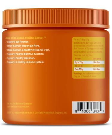 Zesty Paws Probiotic Chews for Dogs - Gut Flora & Immune System Support - Premium DE111 Bacillus subtilis - Pumpkin Flavour - 90 Count Pumpkin 90 Count - Buy Online on GoSupps.com