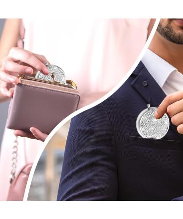 Shop SIBBA Portable Pill Organizer | Multifunctional Moisture-resistant Travel Box | Cute Metal Vitamin Case in Silver Crystal Color - Buy Online on GoSupps.com