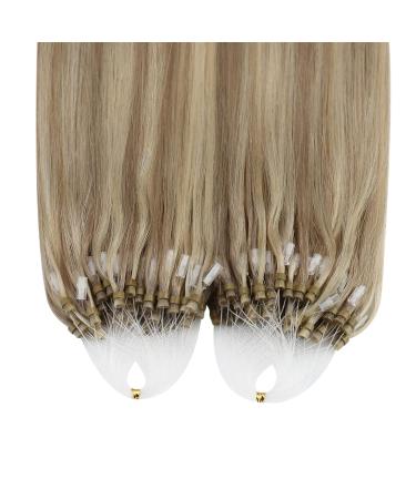 UGEAT Microring Hair Extensions | Real Hair | Blond & Strawberry Highlight | 50g 55cm | 50 Strands | #16/22 - Buy Online on GoSupps.com
