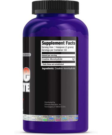 Ultimate Nutrition Micronized Creatine Monohydrate Powder - 5000mg Per Serving - Unflavored - 60 Servings | Keto Friendly - Buy Online on GoSupps.com