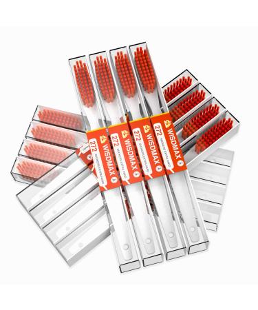 DR PERFECT WISDMAX Toothbrushes Hard Toothbrush for Smoker's Teeth Whitening Pack of 12