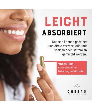 Cheers Hair Formula - 60 Vegan Capsules for Healthy Hair Skin & Nails | Hair Vitamins with Phosphatidic Acid | Best Hair Supplement for Adults - Buy Online on GoSupps.com