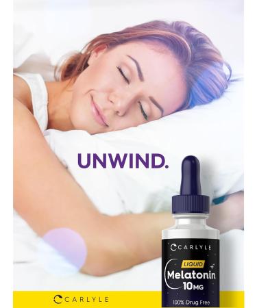 Carlyle Melatonin 10mg | 2 fl oz Liquid Drops | Berry Flavor | for Adults | Non-GMO Vegetarian Supplement - Buy Online on GoSupps.com