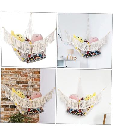 Solustre 4-Piece Yoga Ball Stand & Hammock Toy Storage - Bohemian Plush Toy Organizer for Kids - Buy Online on GoSupps.com