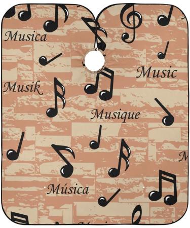 Waterproof Barber Cape | Retro Music Notes & Cheetah Haircut Bib for Men & Women | Unisex Hair Cutting Cape - International Shipping Available - Buy Online on GoSupps.com