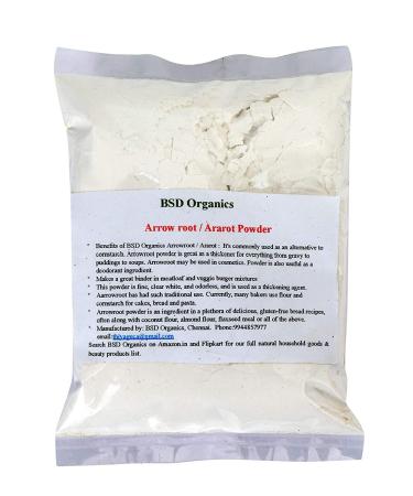 BSD Organics Arrow Root/Ararot Powder for Gravy Puddings Soups Bread and More (500 Gram / 1.1 pounds) 500 g (Pack of 1)