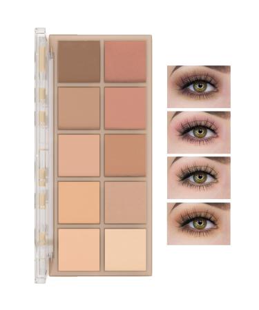 10 Colors Eyeshadow Palette Matte Nude Eye Makeup Palette Ultra-Blendable Long Lasting High Pigmented Waterproof Nudes Neutral Smooth Eye Shadow Palette for Women Natural Charming Looking #05 5#
