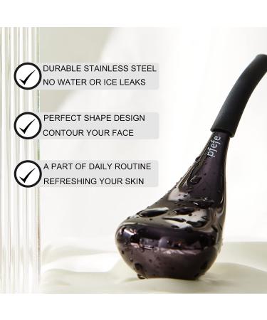 Pfefe Cryo Sticks | Ice Cream Balls for Face & Eyes | Stainless Steel Beauty Tools | Aesthetic Cooling Spa Globes with Storage Box - Diamond Black - Buy Online on GoSupps.com