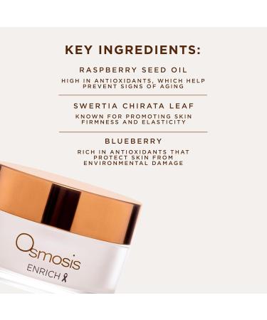 OSMOSIS ENRICH Smoothing Face & Neck Intensive Night Repair Cream Moisturizer with Chirata and Fruit Oils 1 Oz - Buy Online on GoSupps.com