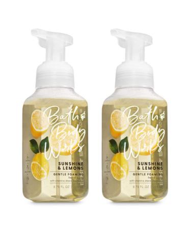 Bath & Body Works Sunshine & Lemons Foaming Hand Soap 8.75 oz 259 ml each (Set of 2) Lemons 8.75 Fl Oz (Pack of 2)