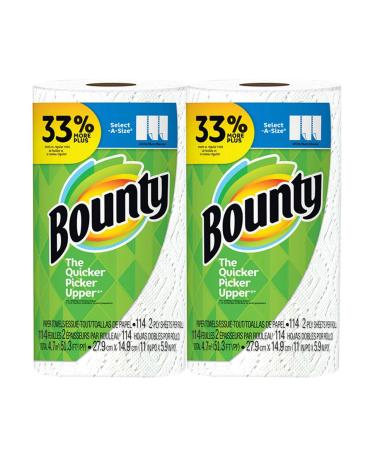 Bounty Select-A-Size, 2-ply 114 sheets Paper Towel Big Roll - White - 2-Pack