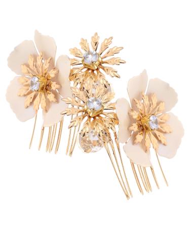 FRCOLOR 1 Pair temperament decorative hair comb wedding hair comb rhinestones Hanfu hair styling accessories grace wedding side hair comb bride light luxury hair comb Hair piece