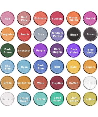Let's Resin 36 Colors Mica Powder - Natural Colorant for Epoxy and UV Resin, Soap, Candle, Lip Gloss, Nail Polish, Slime, Bath Bomb - Buy Online on GoSupps.com