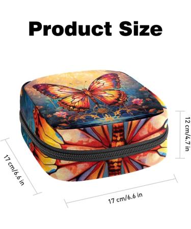 Elegant Butterfly & Floral Napkin Storage Bag | Portable Period Bag for Women & Teens | Menstrual Cup Pocket & Breastfeeding Insert Holder - Buy Online on GoSupps.com