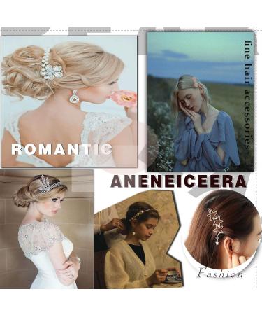 Aneneiceera Hollow Out Star Hair Clip Silver Hair Clip Tassel Hairpin Headpiece Decorative Hair Pins Headpiece Bridal Hair Accessories for Women and Girls (Silver) - Buy Online on GoSupps.com
