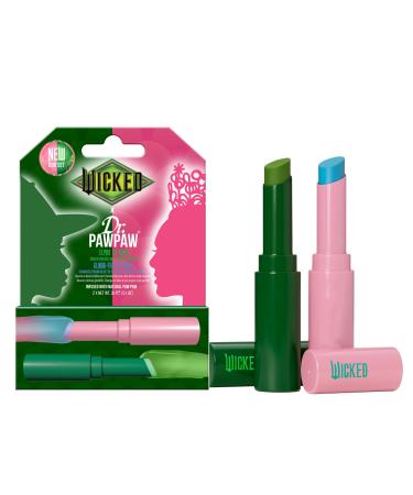 Dr. PawPaw Wicked Lip Balm Duo - Elphie Glinda-Fied - Natural Balm with Aloe Vera - Gluten Free Lip Moisturizer to Soften and Hydrate - 2 pc 1 Count (Pack of 2) Elphie & Glinda-fied Duo