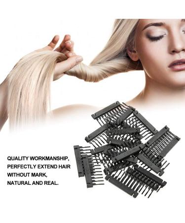 Snap Comb Wig Clips for Hair Extensions - 40 Pack No-Track Buckle Clips for Real Hair Ponytail Accessories - DIY Tool Kit (10-Teeth) - Buy Online on GoSupps.com