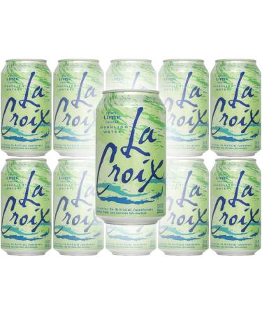 La Croix Lime Naturally Essenced Flavored Sparkling Water, 12 Ounce Can (Pack of 10, Total of 120 Ounces) 12 Fl Oz (Pack of 10)