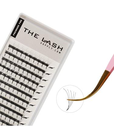 THE LASH SUPPLY 120 Fans 5D Premade Fan Eyelash Extensions C/D Curl Mix Length 9-15mm 0.07 Thickness 12 Lines Volume Lash Extensions Natural and Long-lasting Curl Mix Pack 5D-0.07-C Mix(9mm to 15mm)