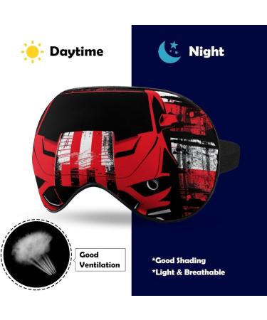 Shop Dirt Track Racing Car Soft Sleep Mask - Adjustable Eye Cover for Men & Women | Blocks Light for Better Sleep - Buy Online on GoSupps.com