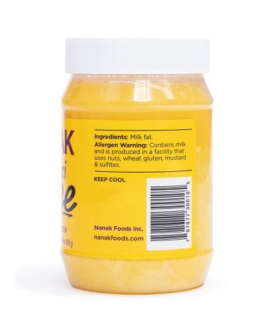 Nanak Desi Ghee Clarified Butter - Premium Quality, Keto & Paleo Certified, Lactose-Free, Source of Vitamins A & D - 14 oz (1 Pack) - Buy Online on GoSupps.com